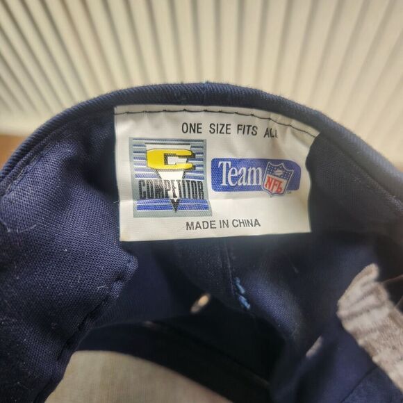 VTG 90s Dallas Cowboys Logo 7 Competitor Snapback Hat Cap Blue Gray NFL Football - Picture 10 of 11